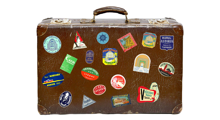 Autocollants de voyage, étiquettes de bagages vintage